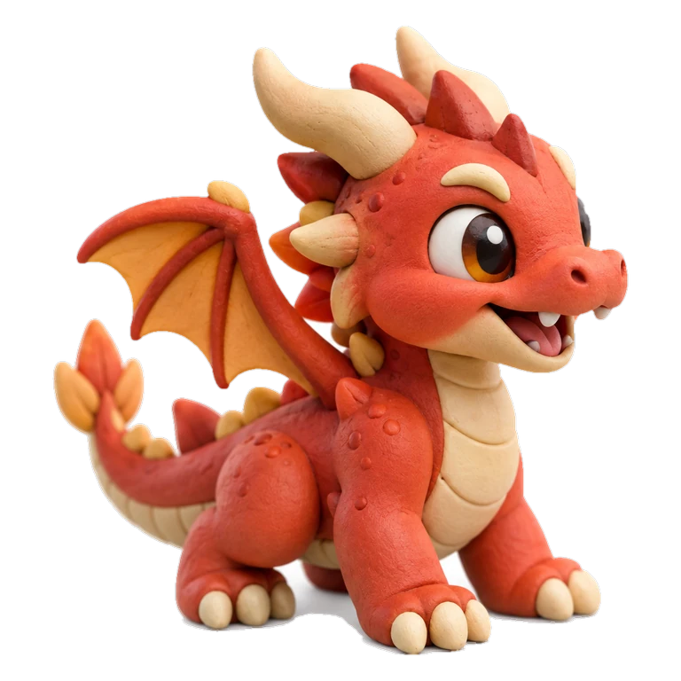 dragon icon in Clay style