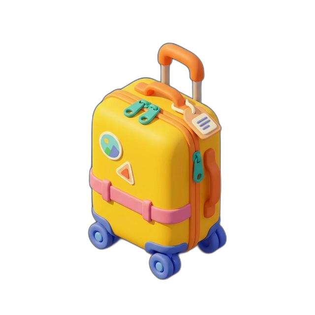 luggage icon in Clay style