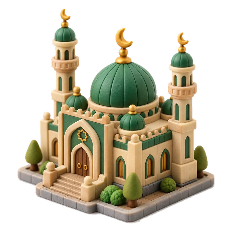 mosque icon in Clay style