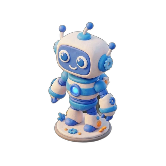 robot icon in Clay style