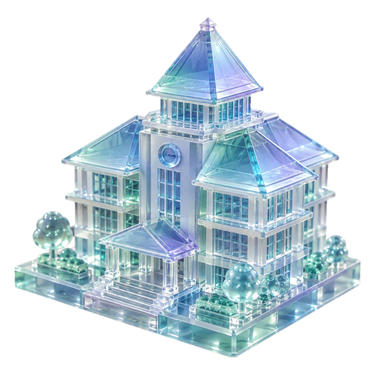 campus icon in Glass style
