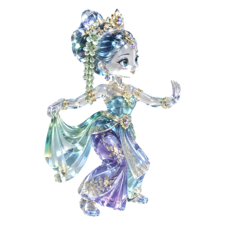 dancer icon in Glass style